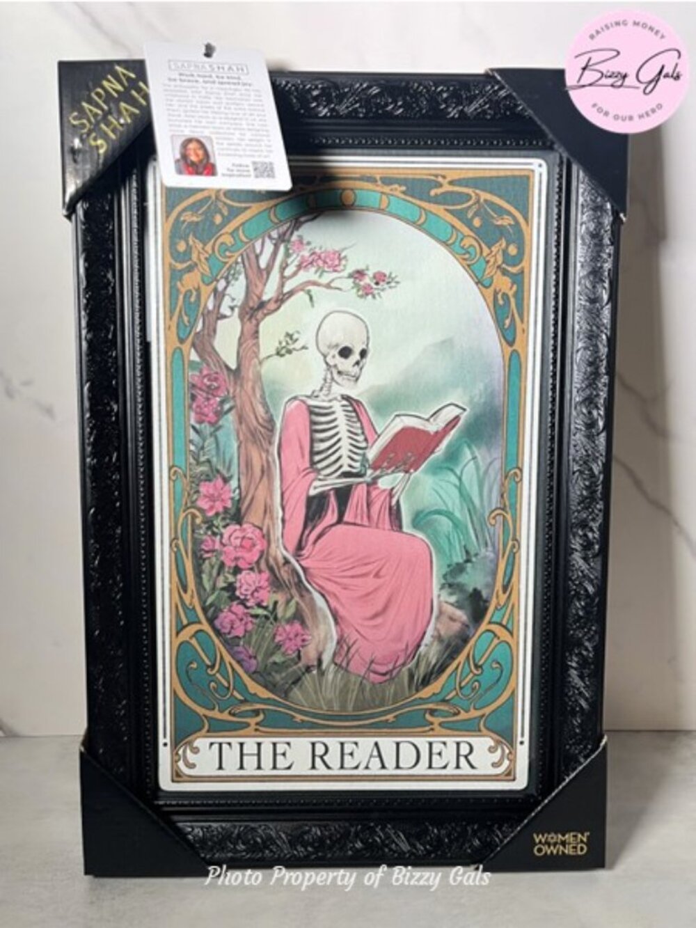 Sapna Shah Tarot Card The Reader Skeleton Wall Art